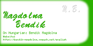 magdolna bendik business card